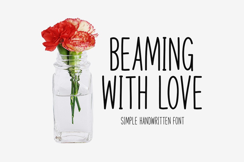 Schriftart Beaming with Love