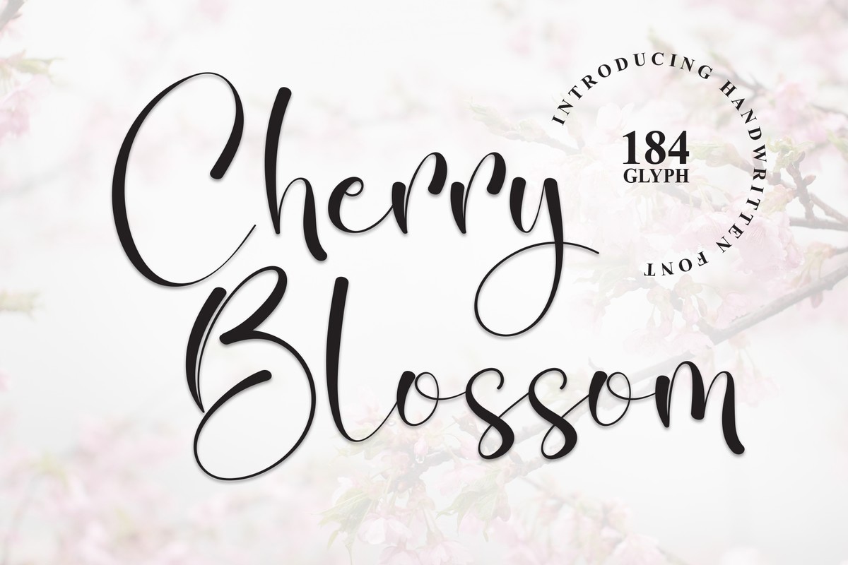 Schriftart Cherry Blossom