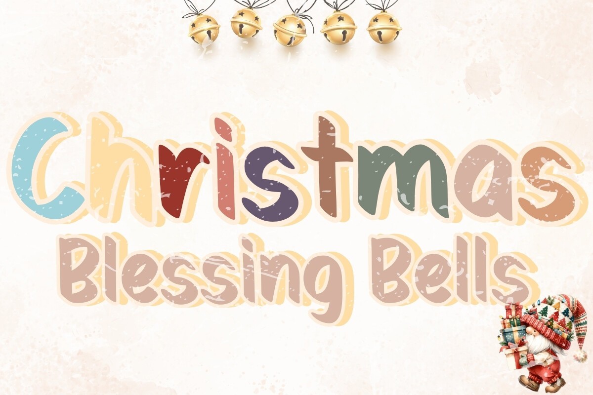 Schriftart Christmas Blessing Bells