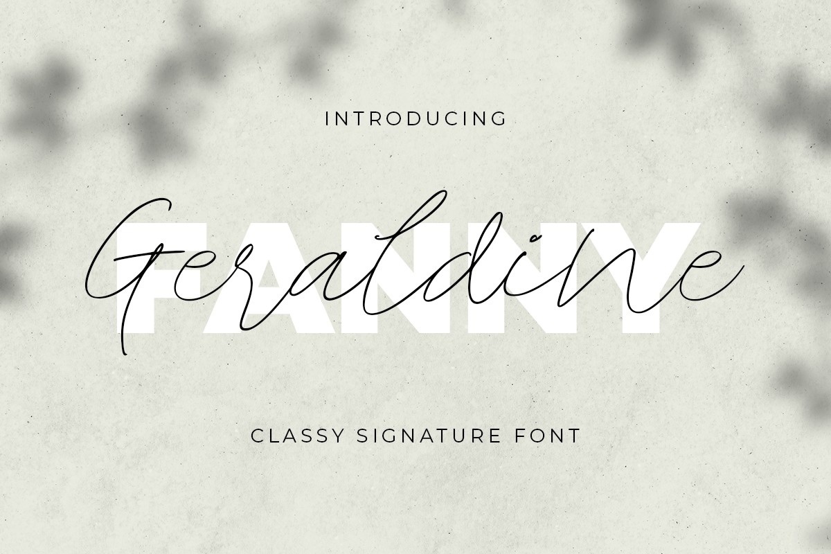 Schriftart Geraldine