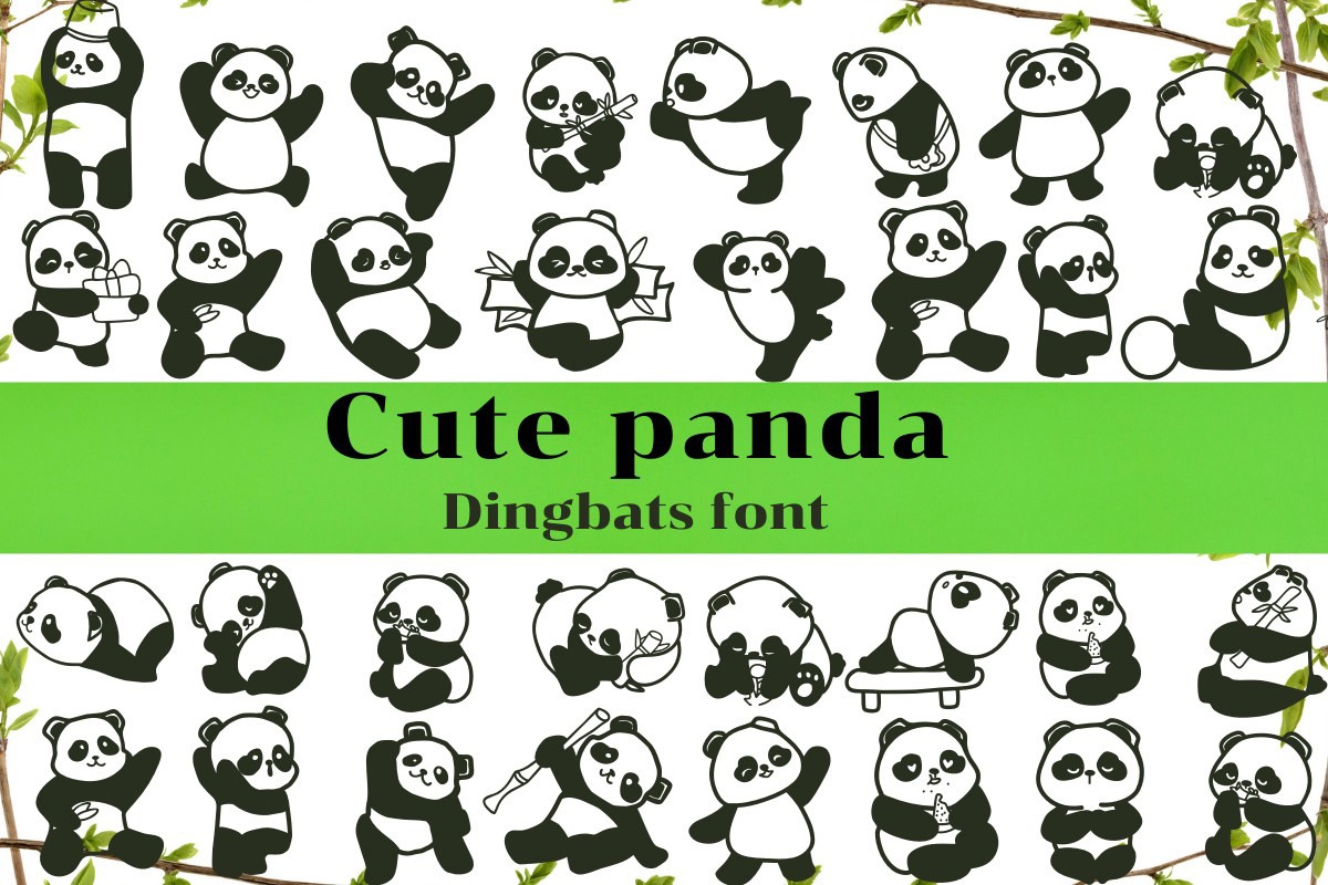 Schriftart Cute Panda