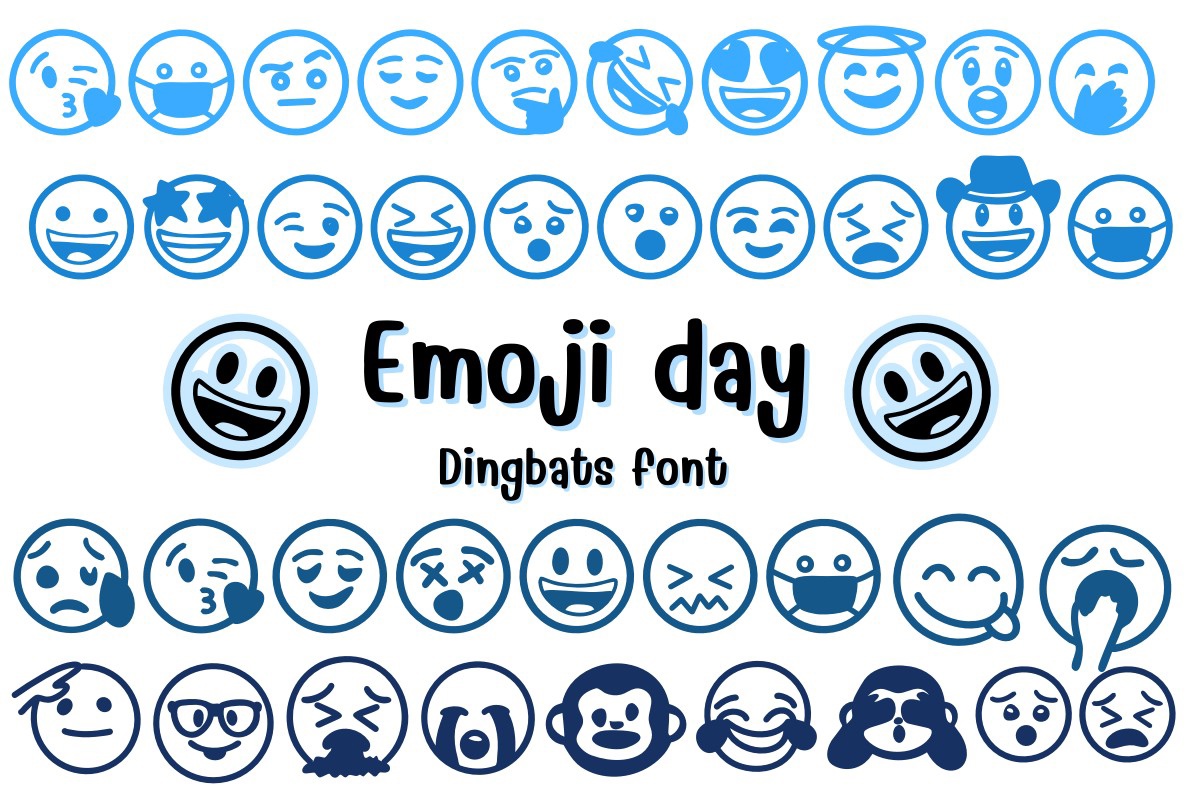 Schriftart Emoji Day