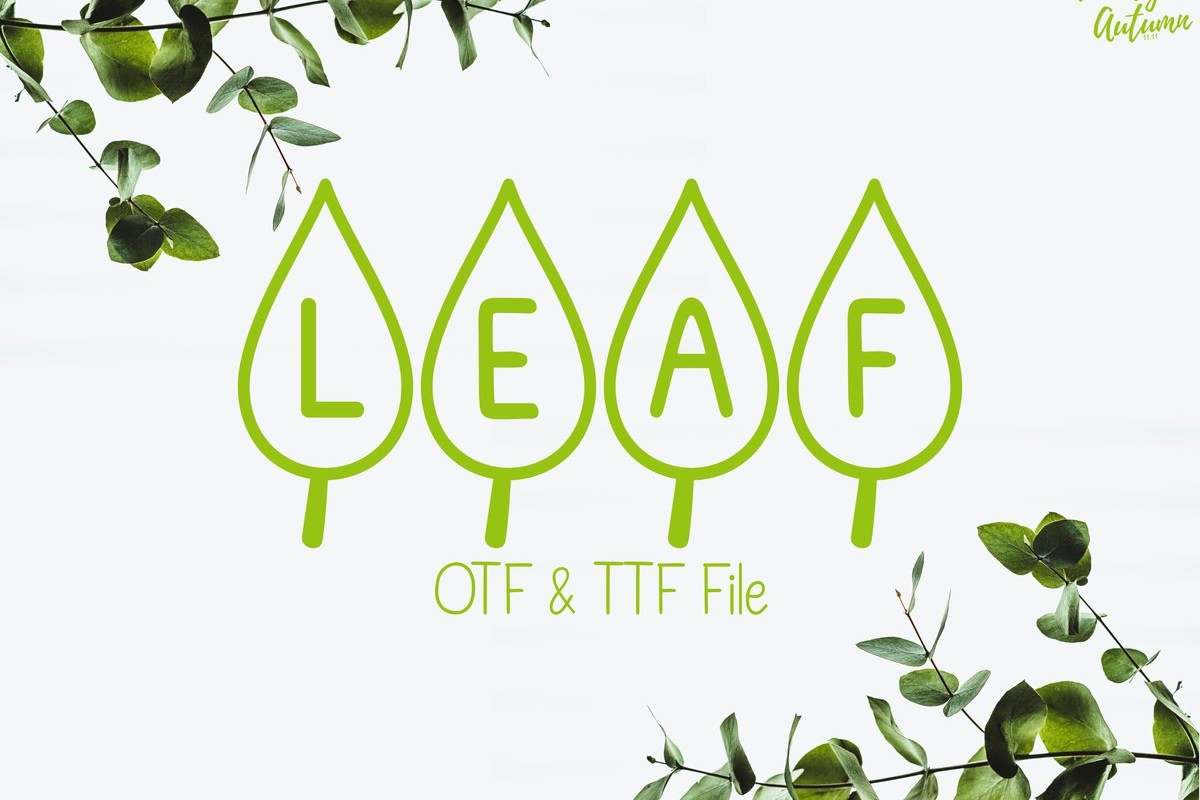 Schriftart Leaf