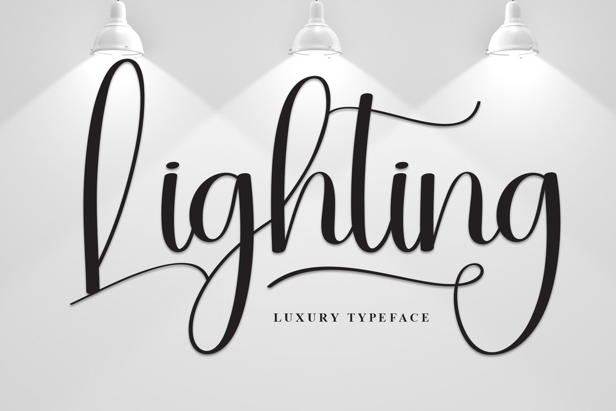 Schriftart Lighting