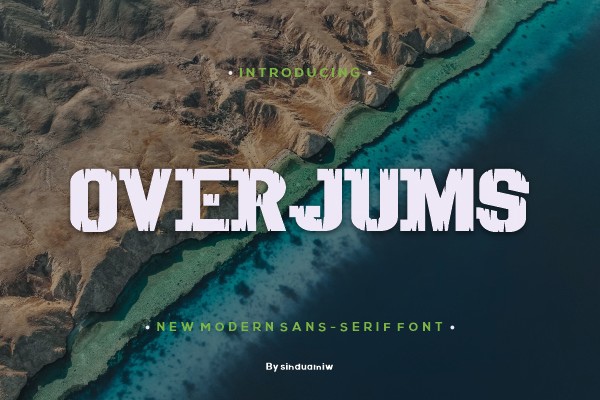 Schriftart Overjums