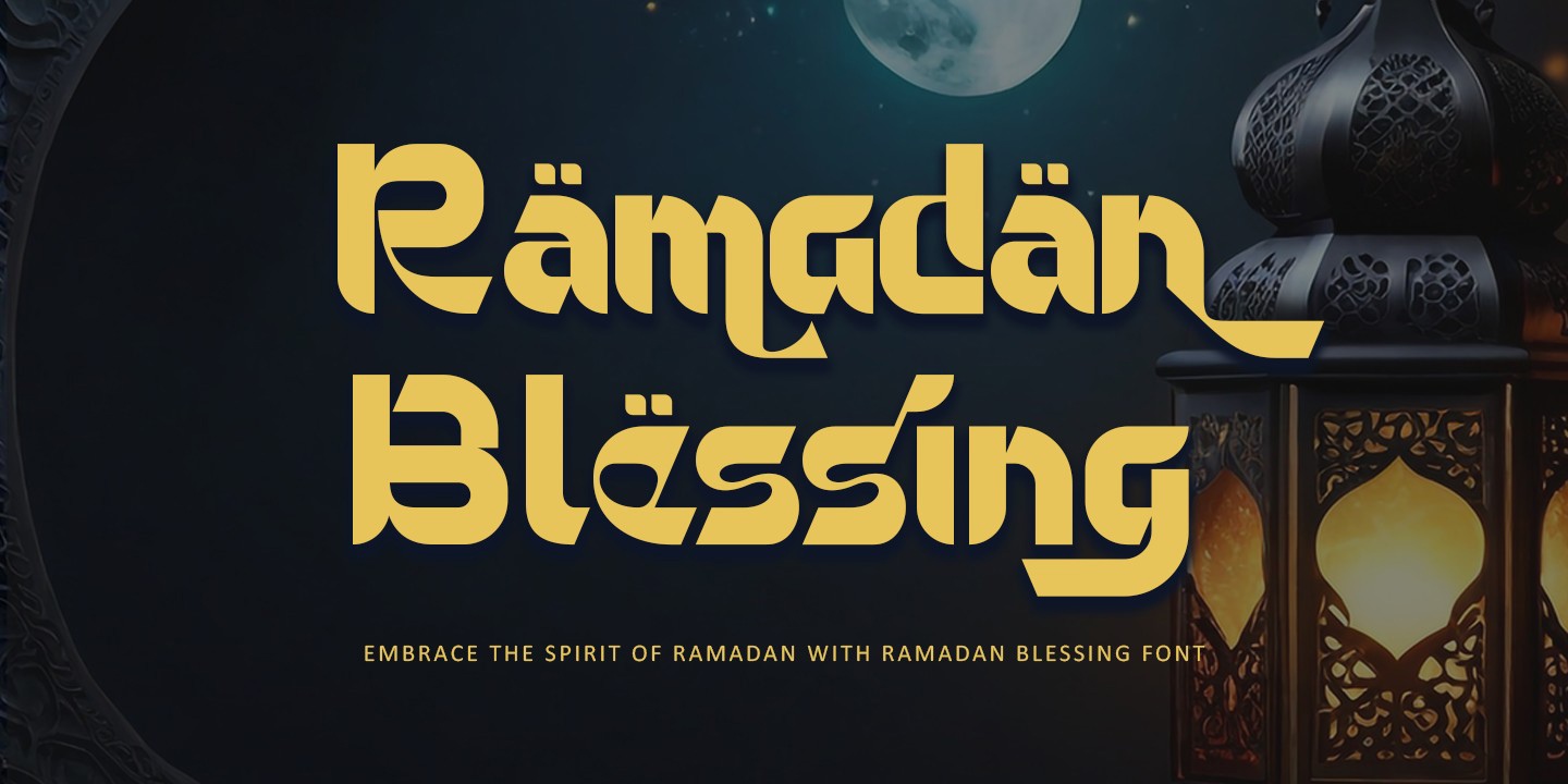 Schriftart Ramadan Blessing