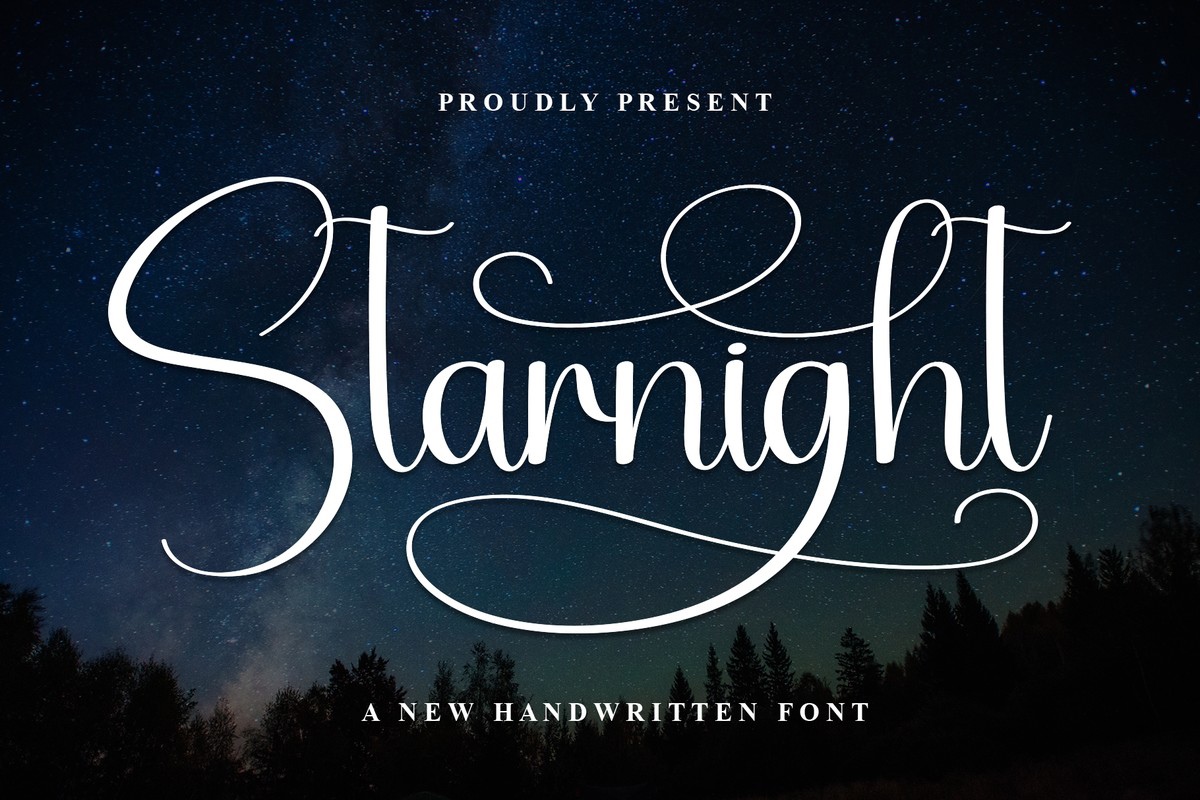 Schriftart Starnight