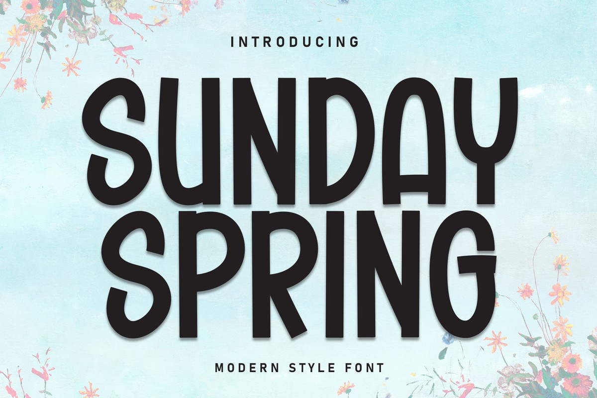 Schriftart Sunday Spring