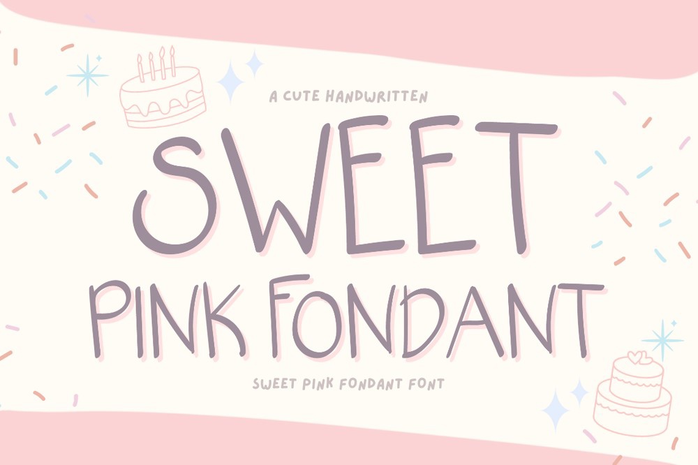 Schriftart Sweet Pink Fondant