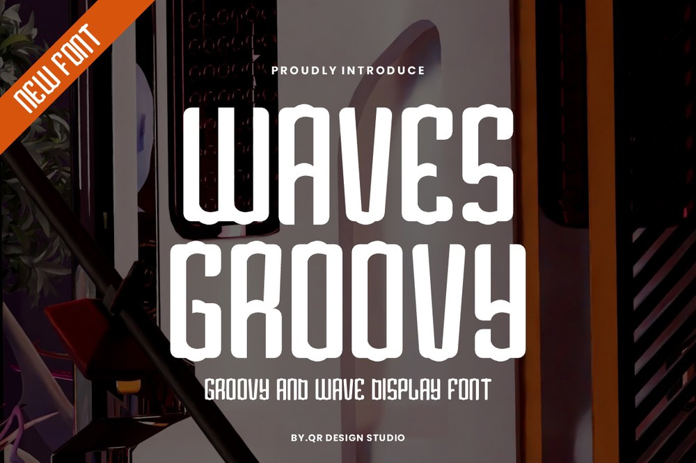 Schriftart Waves Groovy