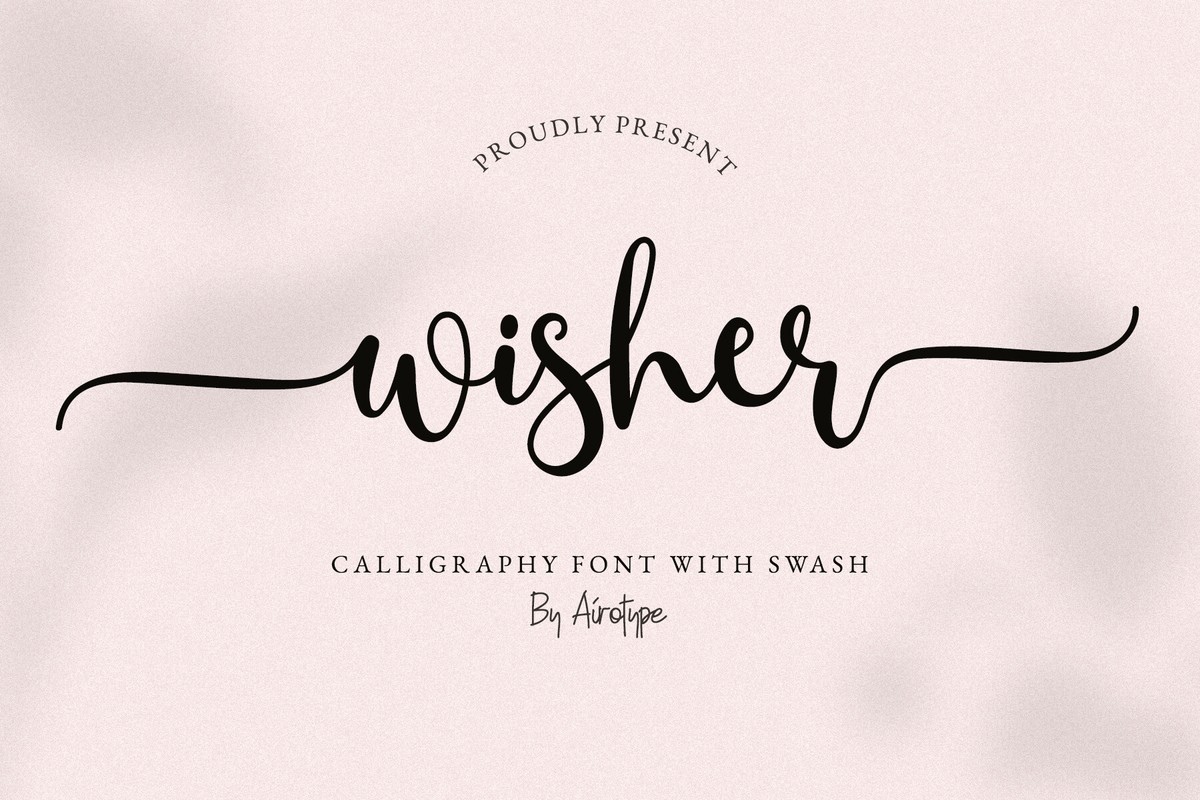 Schriftart Wisher