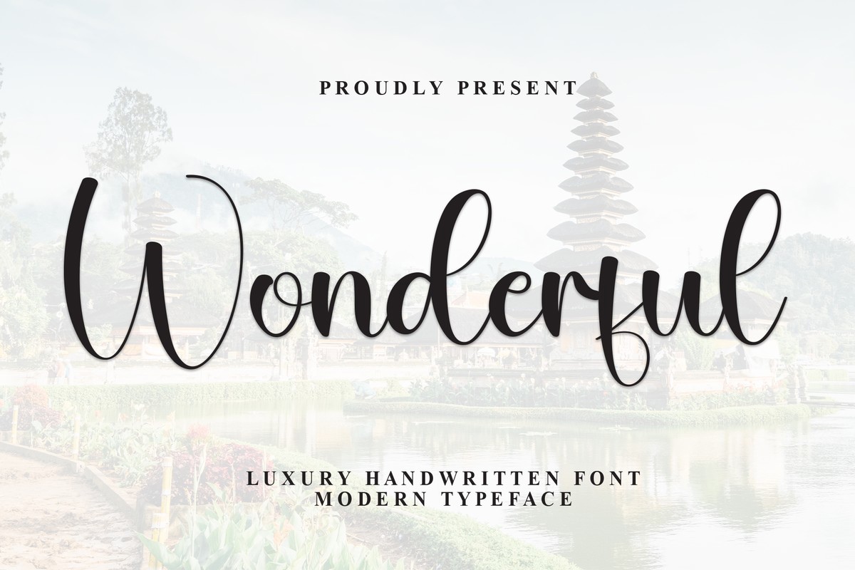 Schriftart Wоnderful