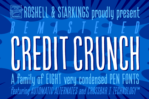 Schriftart Credit Crunch