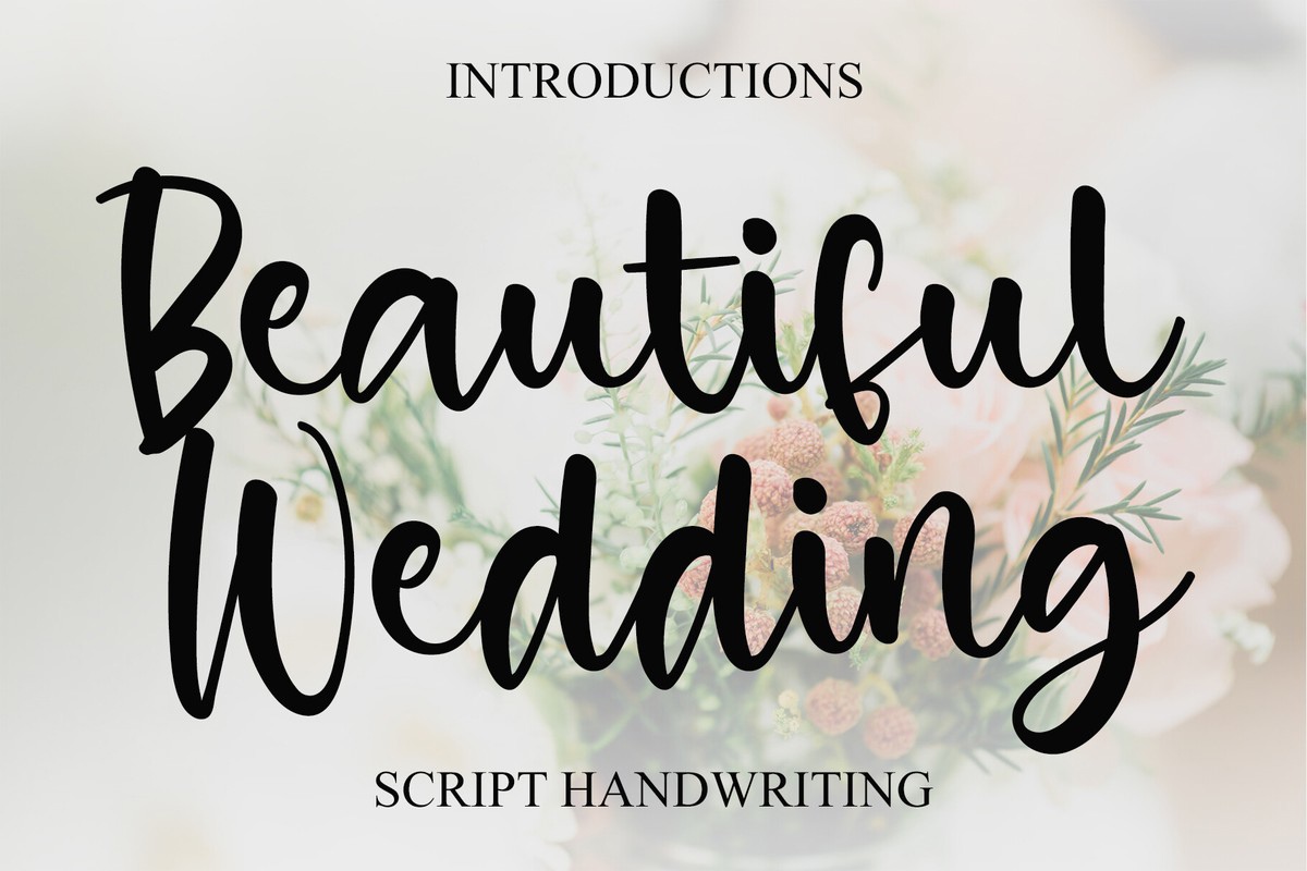 Schriftart Beautiful Wedding