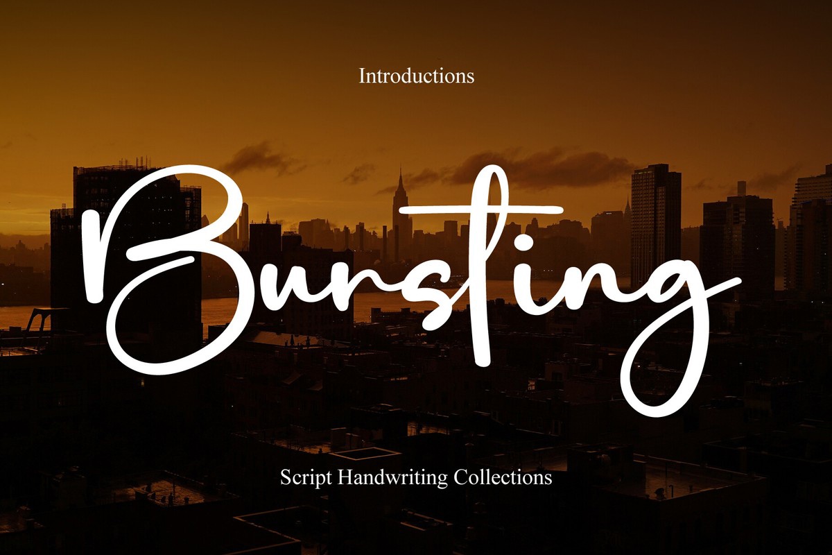 Schriftart Bursting