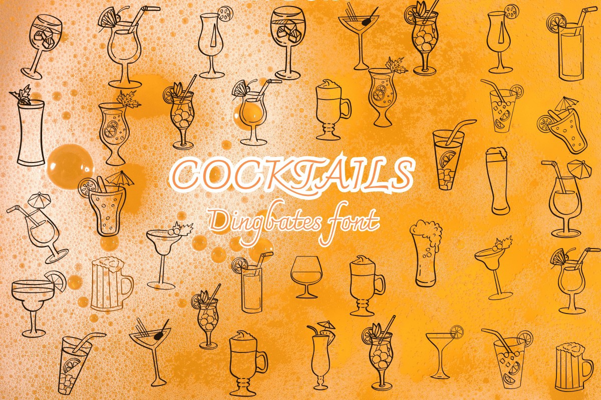 Schriftart Cocktails