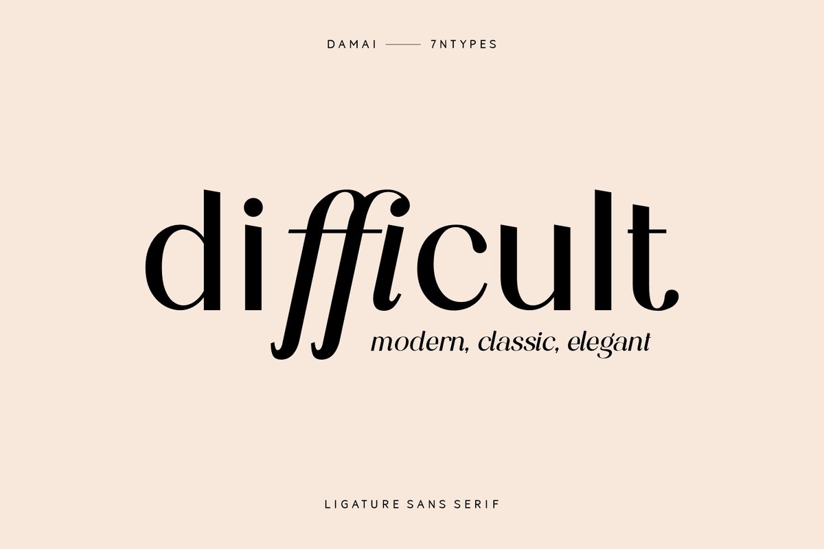 Schriftart Difficult