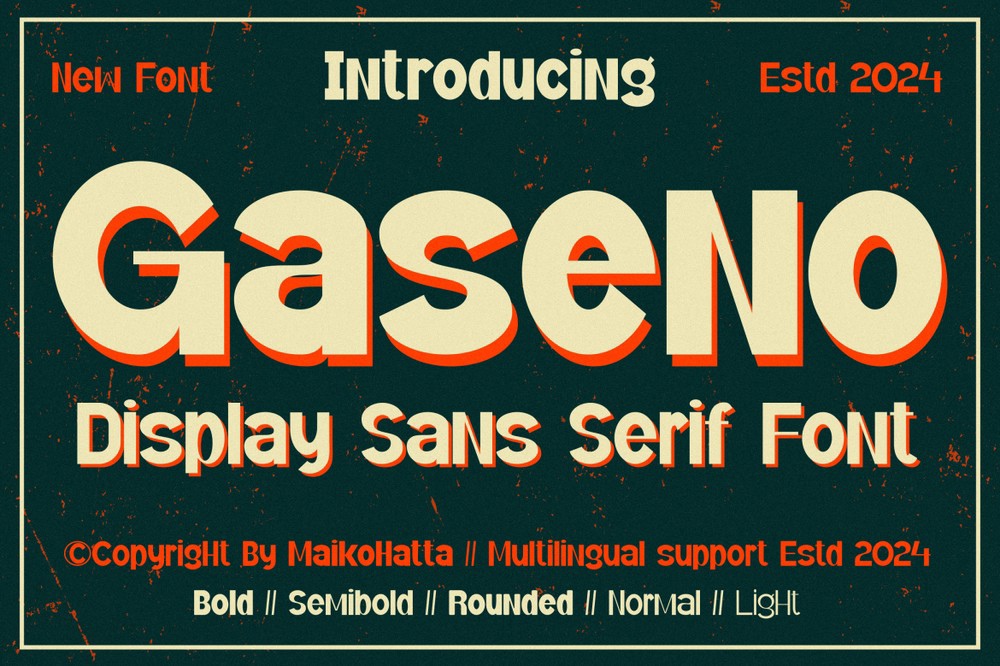 Schriftart Gaseno