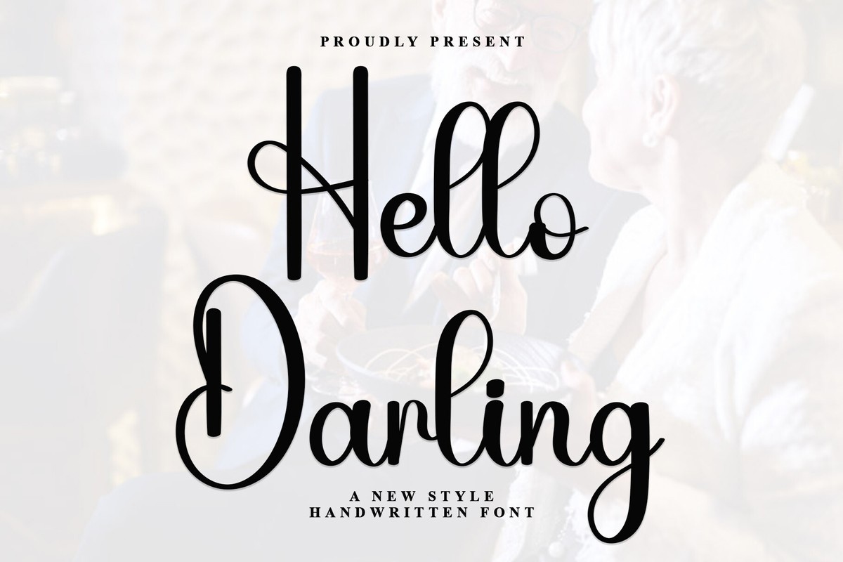 Schriftart Hello Darling