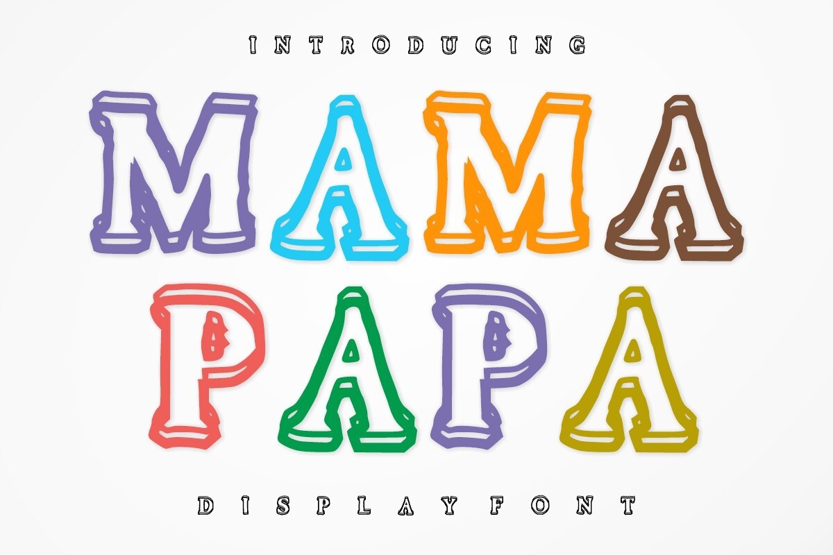 Schriftart Mama Papa