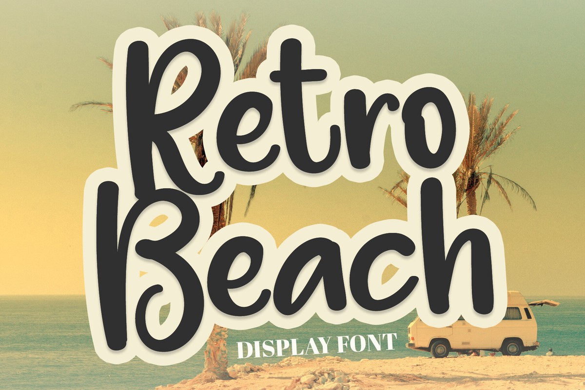 Schriftart Retro Beach