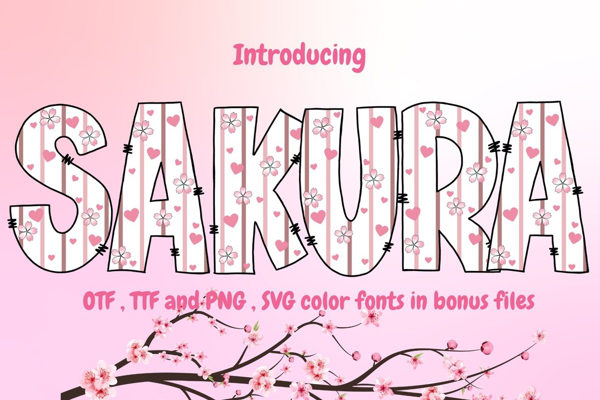 Schriftart Sakura