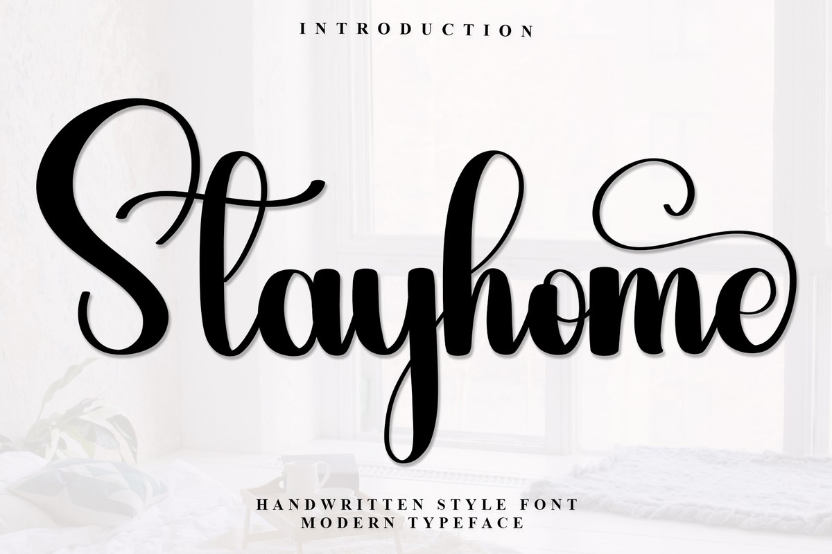 Schriftart Stay Home