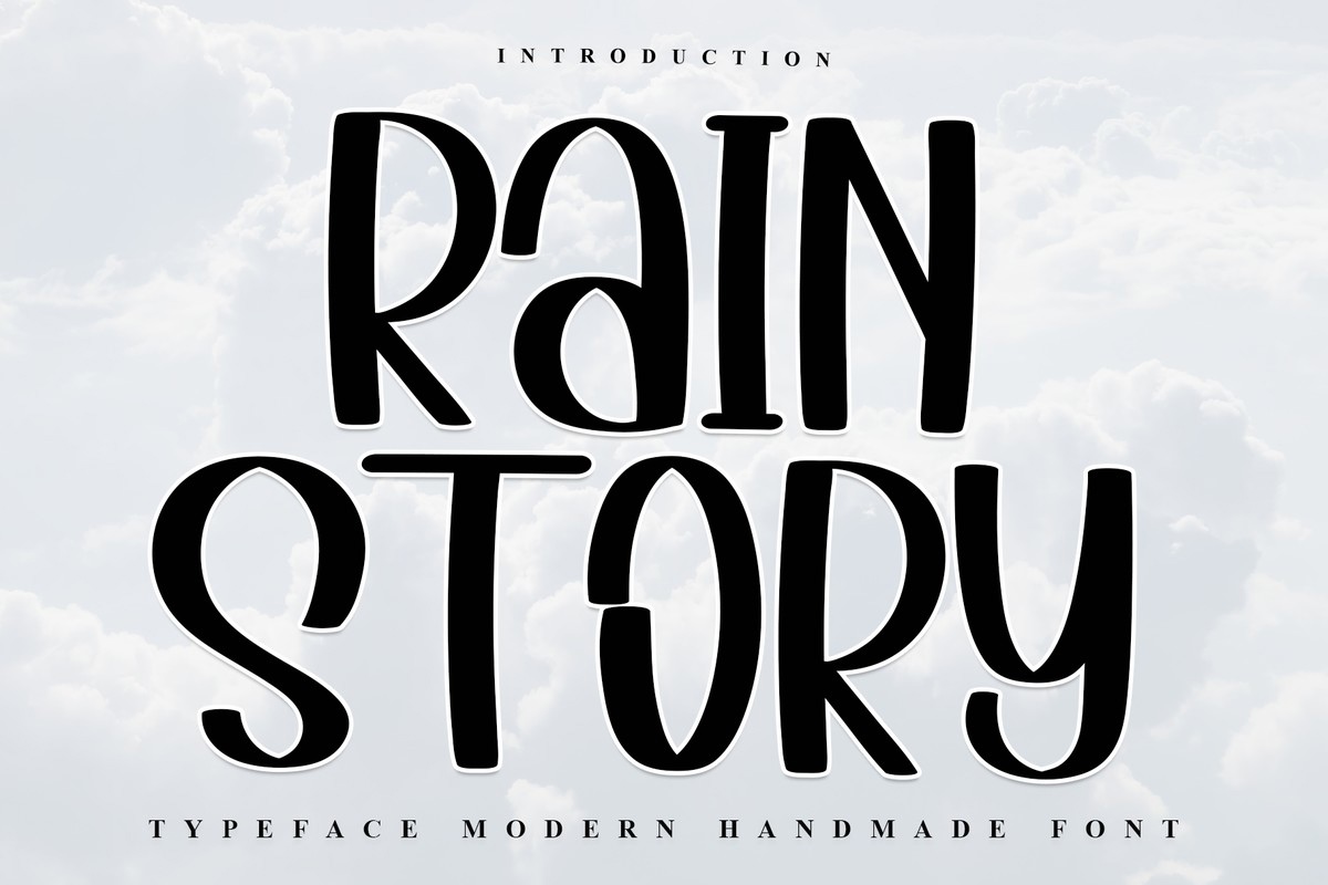 Schriftart Rain Story