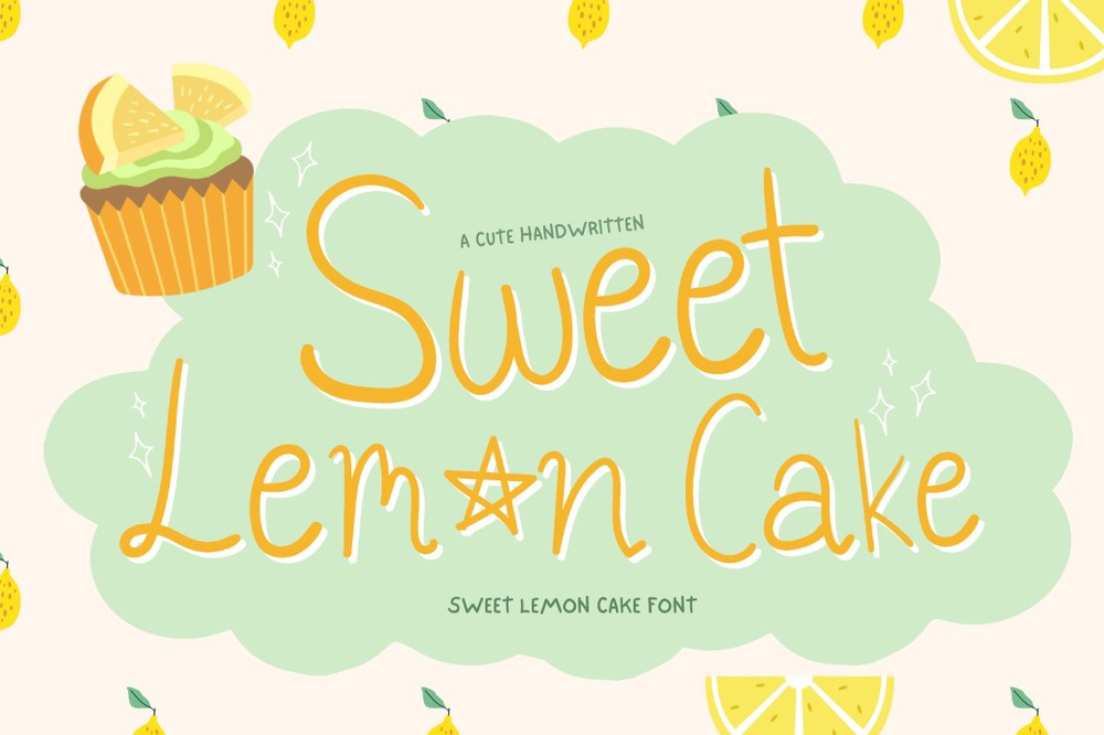 Schriftart Sweet Lemon Cake