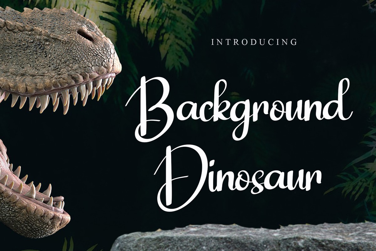 Schriftart Background Dinosaur