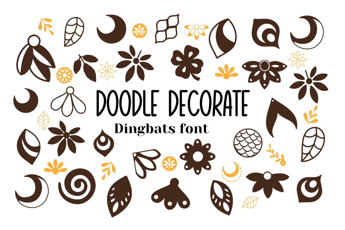 Schriftart Doodle Decorate