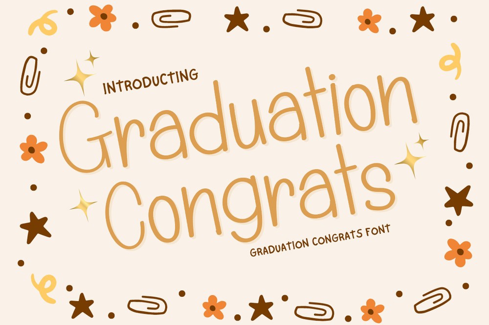 Schriftart Graduation Congrats