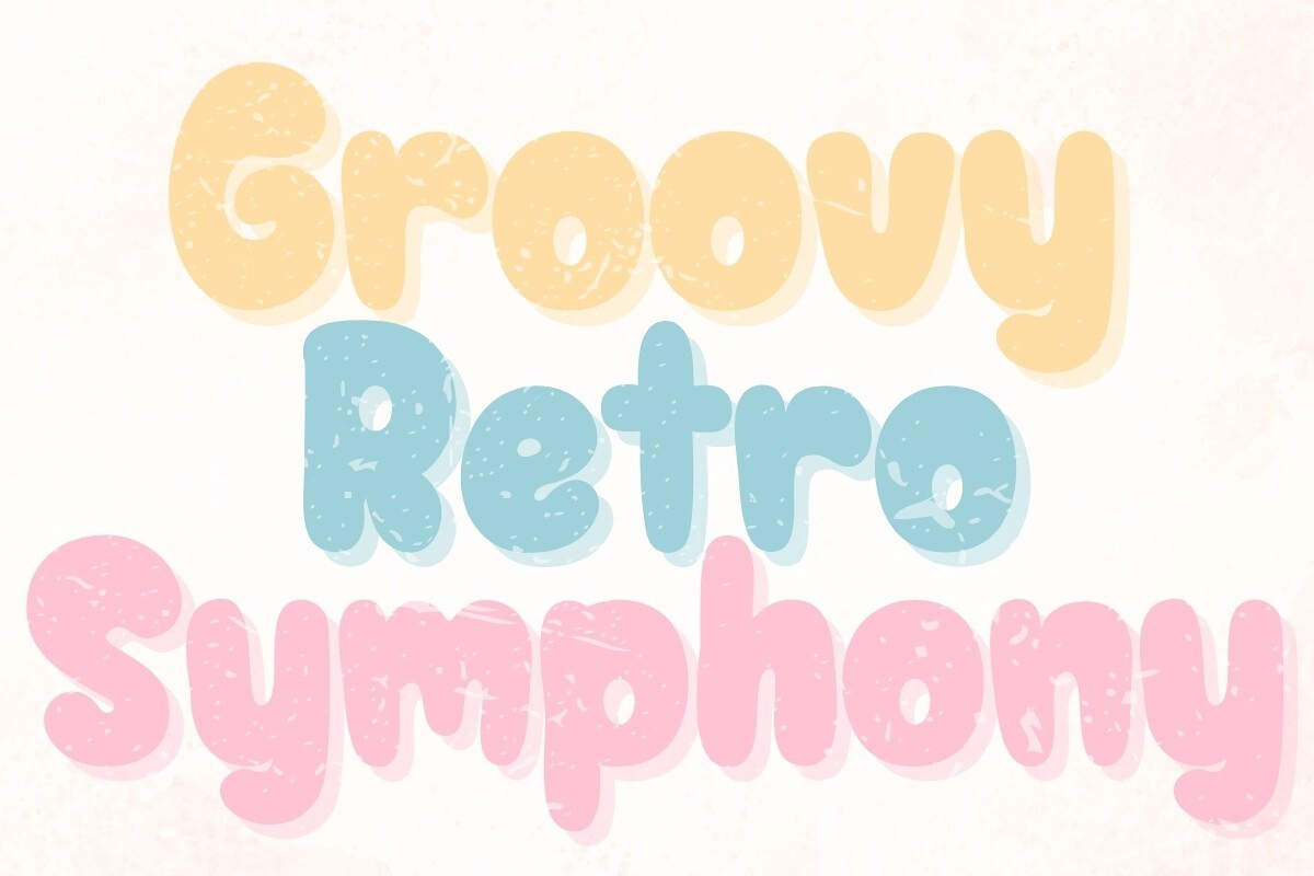 Schriftart Groovy Retro Symphony