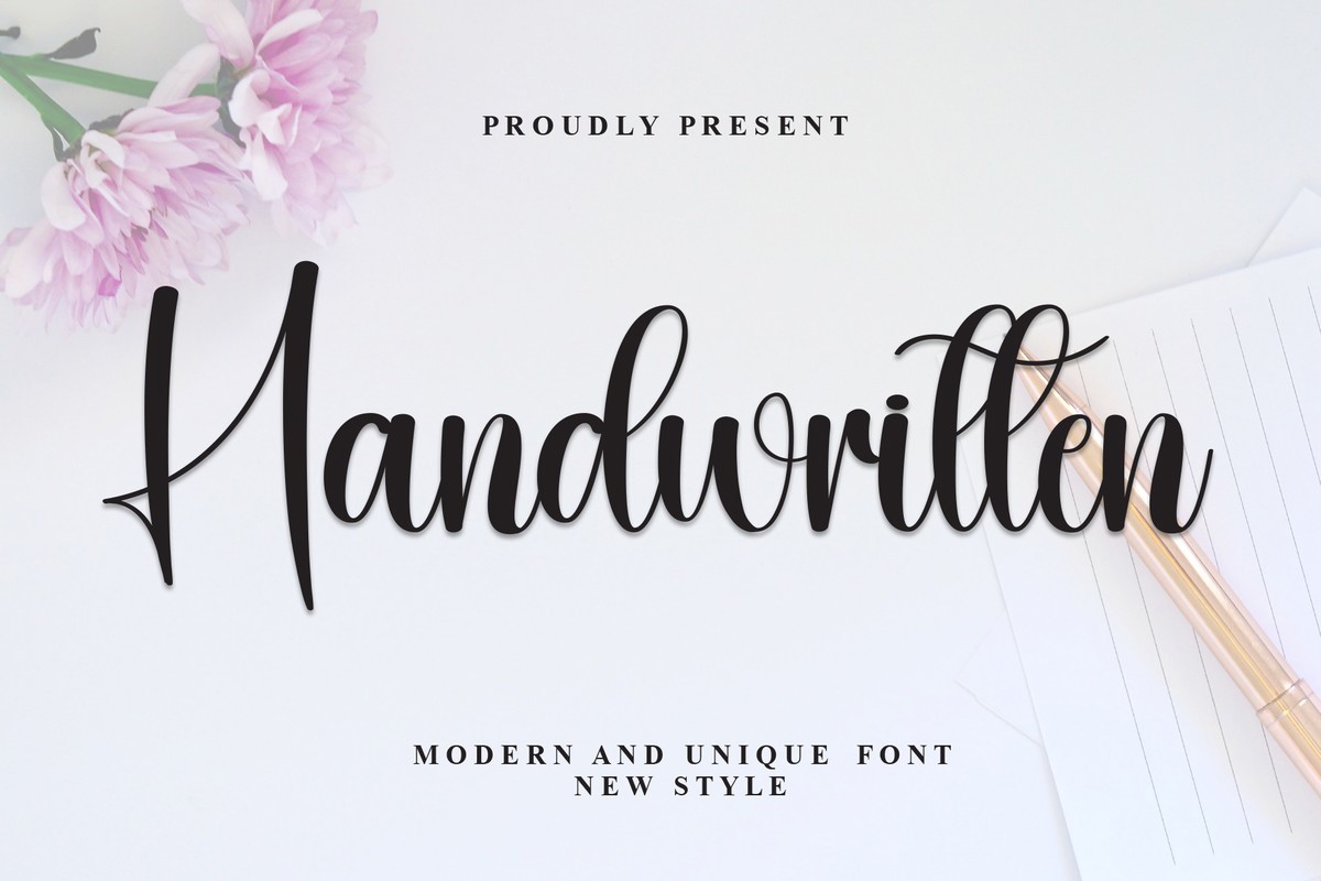 Schriftart Handwritten