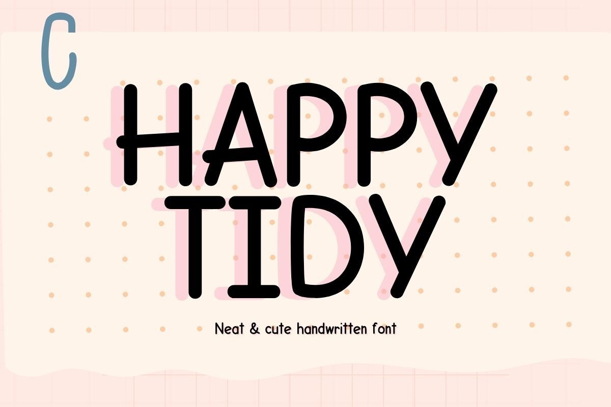 Schriftart Happy Tidy