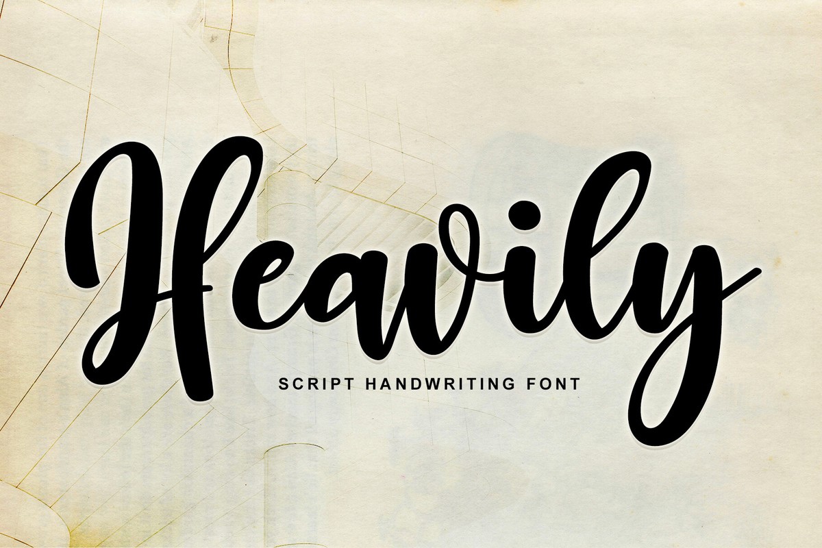 Schriftart Heavily