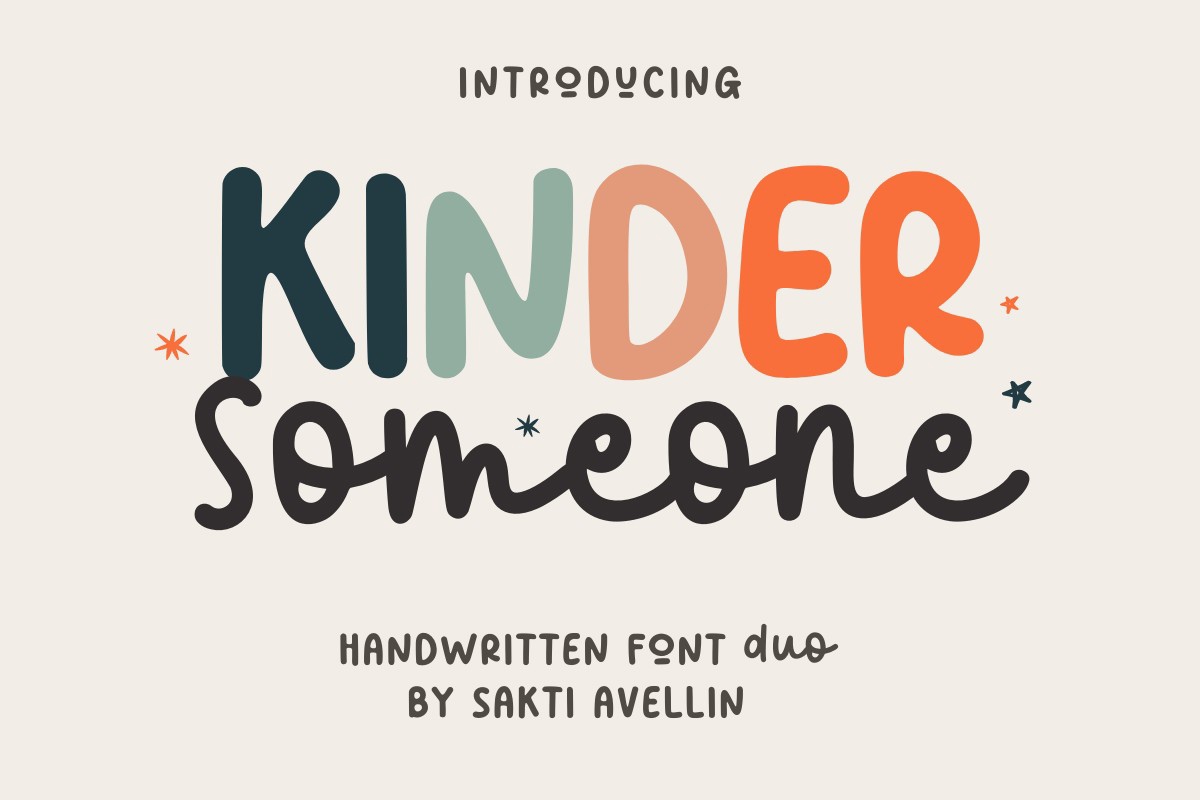 Schriftart Kinder Someone Duo