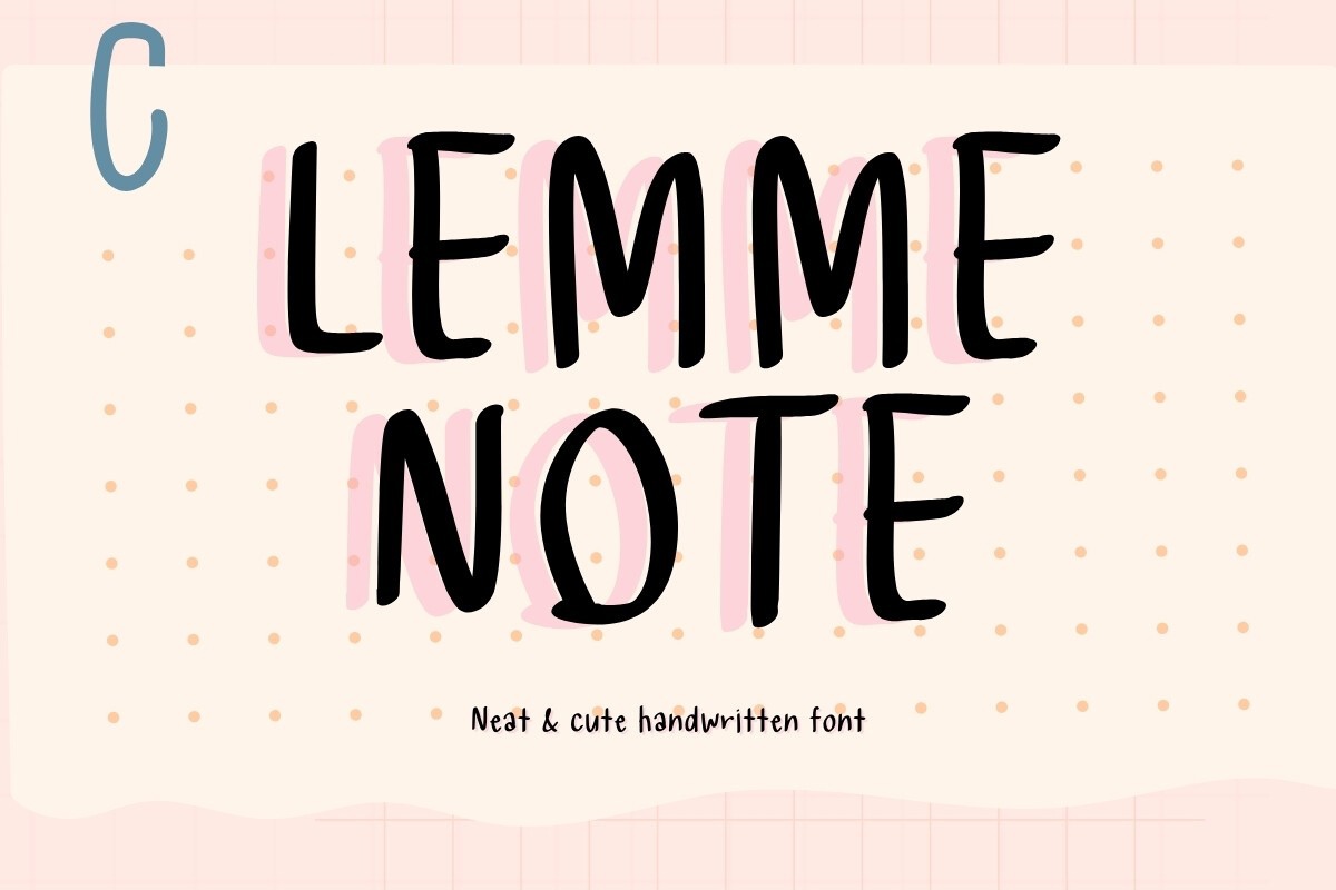 Schriftart LemmeNote