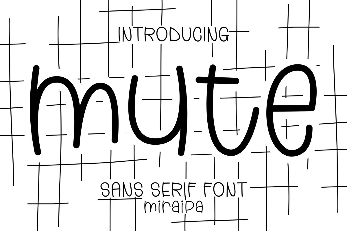 Schriftart Mute