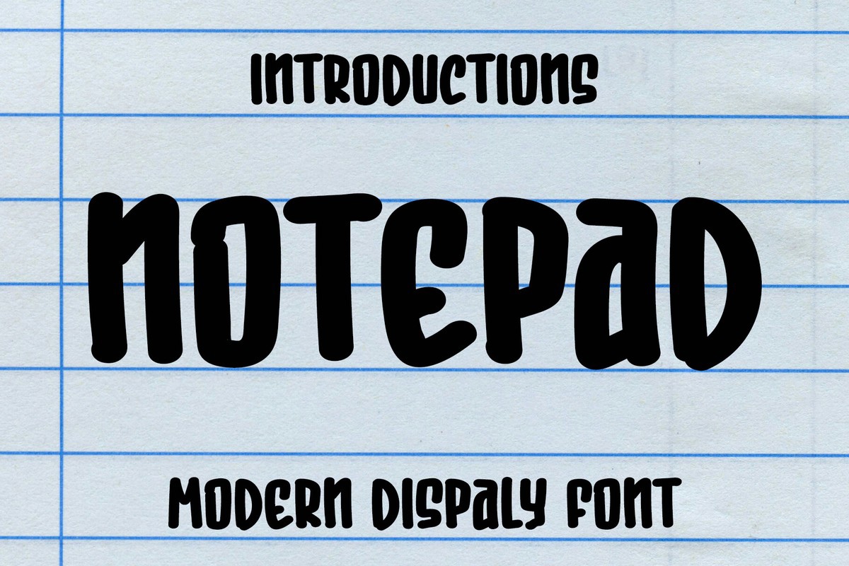 Schriftart Notepad