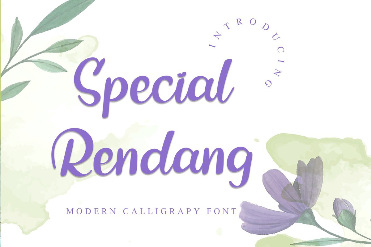 Schriftart Special Rendang