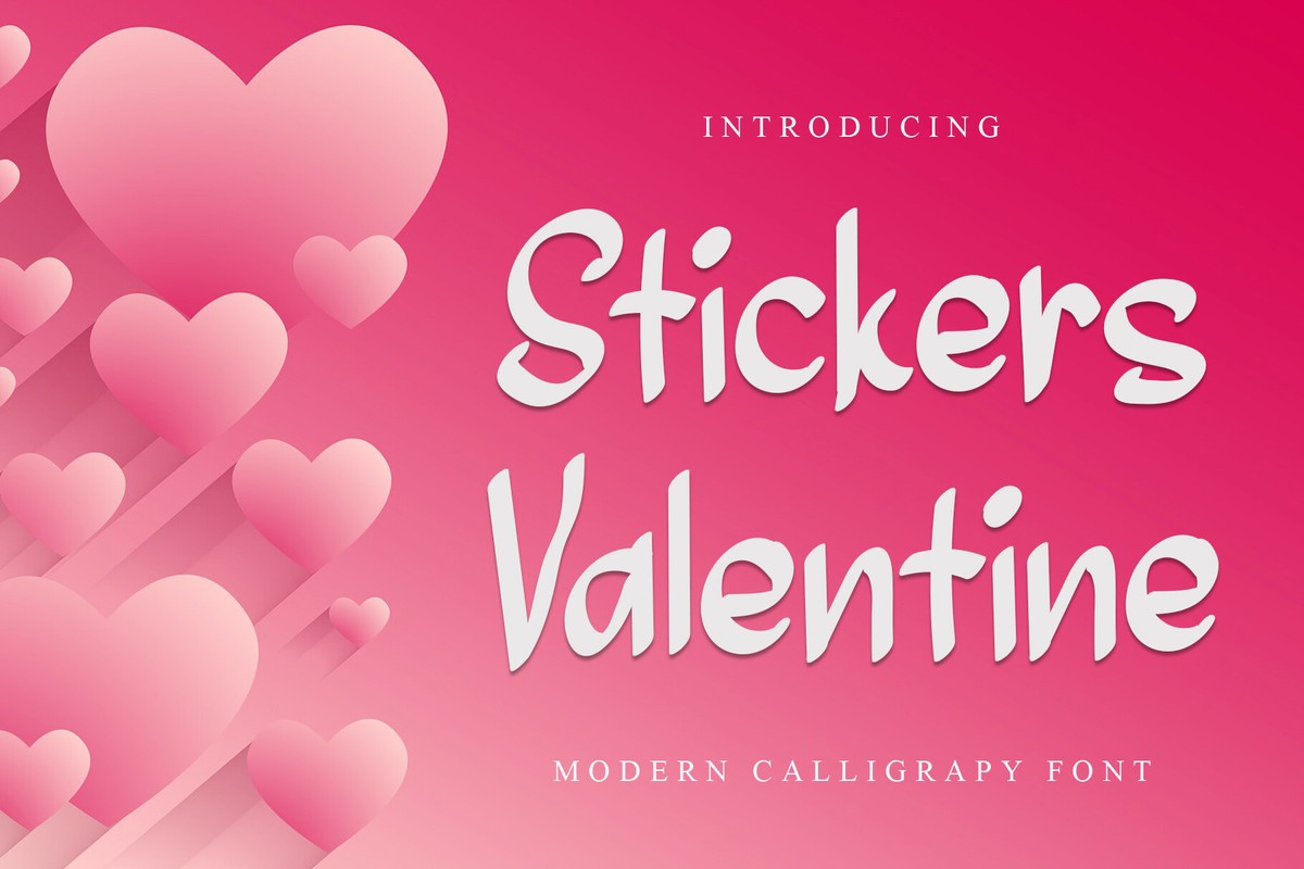 Schriftart Stickers Valentine