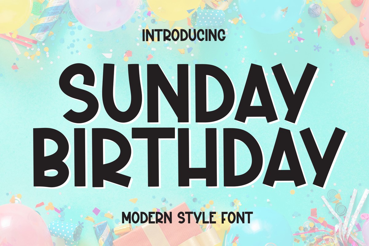 Schriftart Sunday Birthday