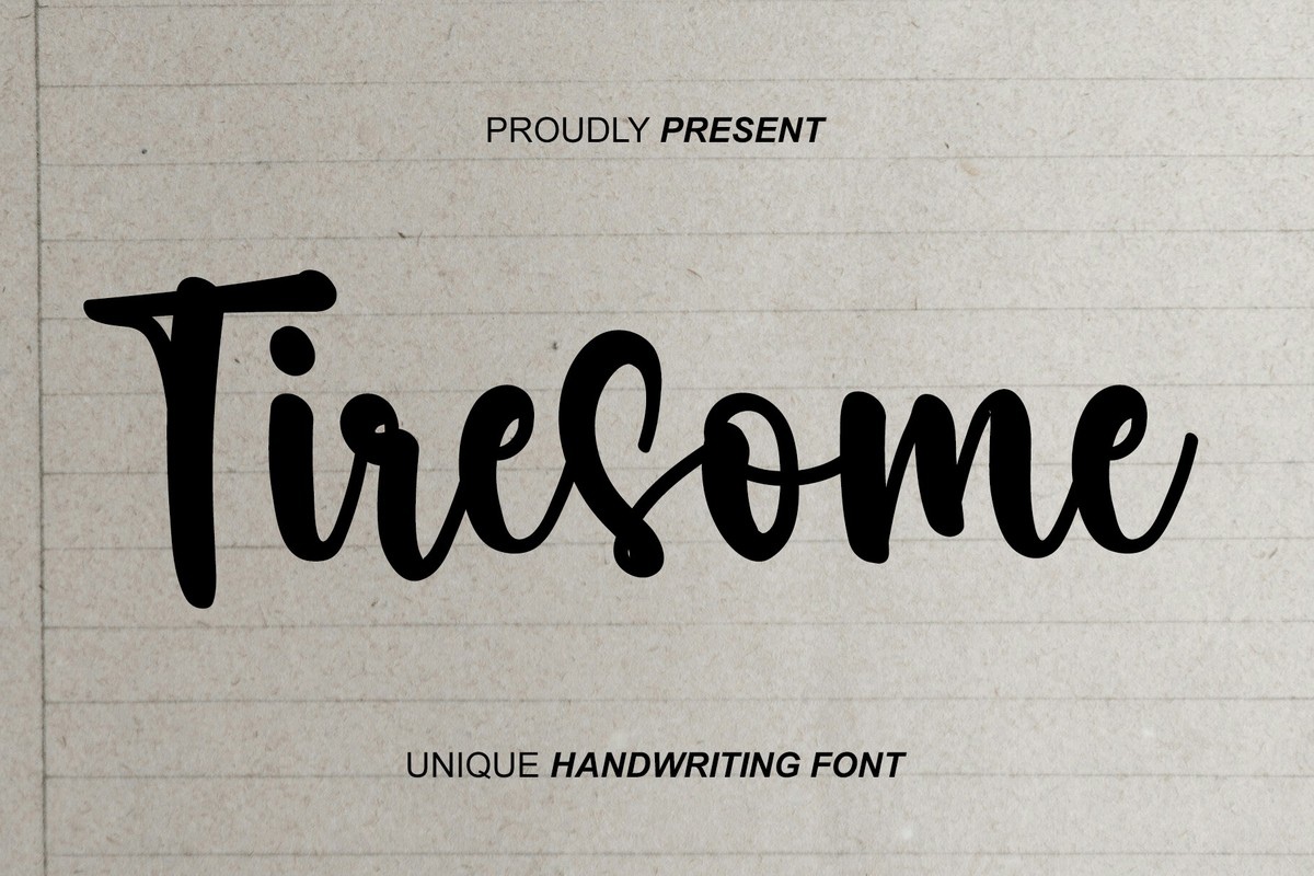 Schriftart Tiresome