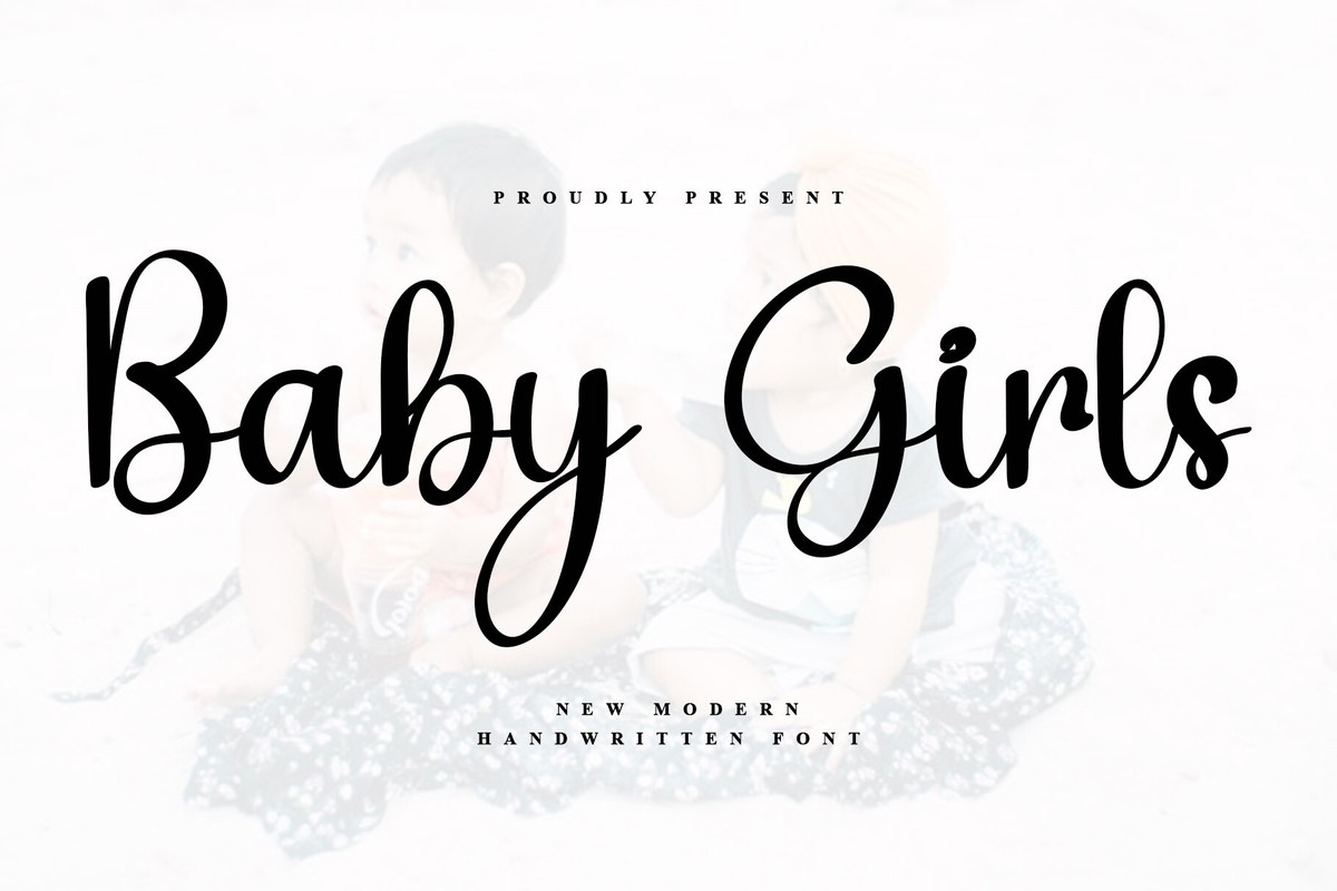 Schriftart Baby Girls