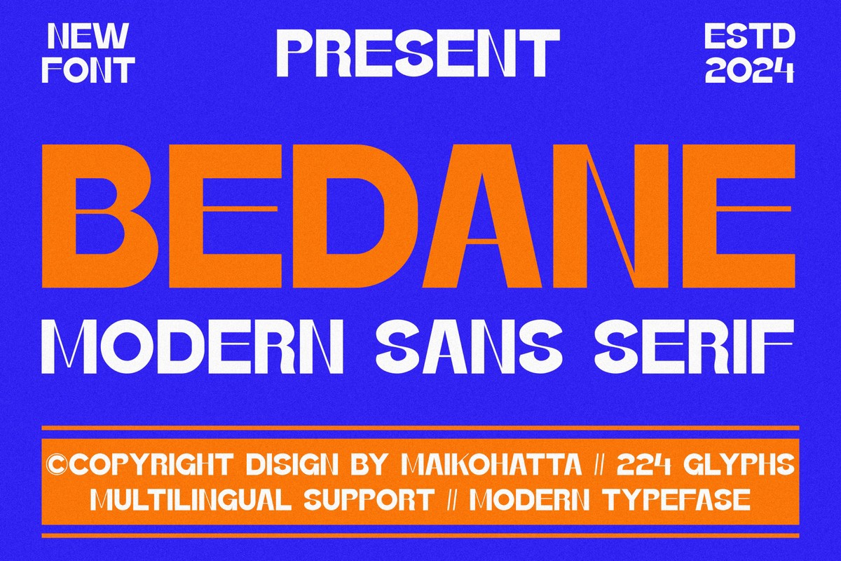 Schriftart Bedane