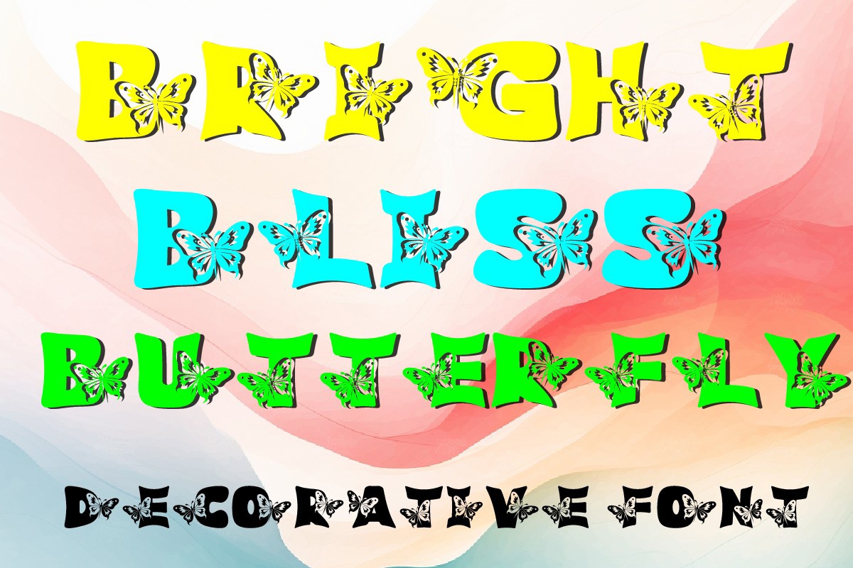 Schriftart Butterfly Bright Bliss