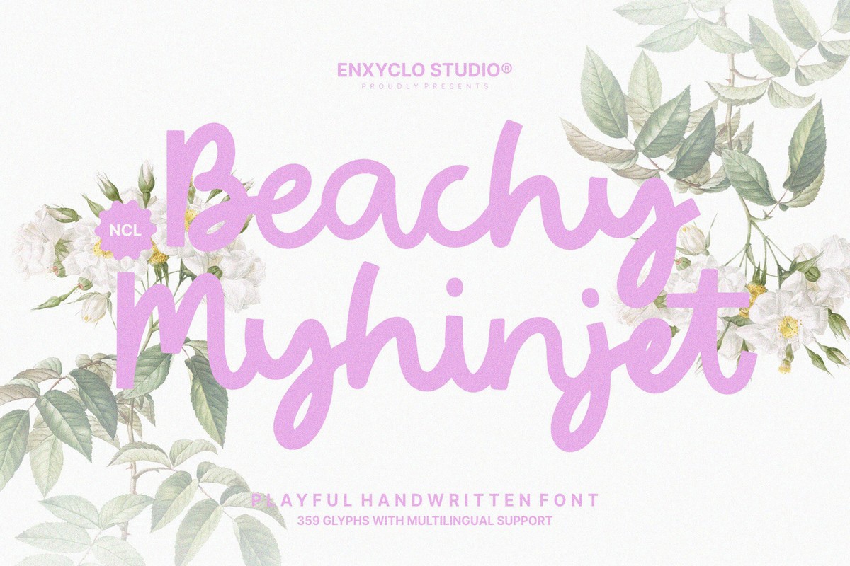 Schriftart NCL Beachy Myhinjet