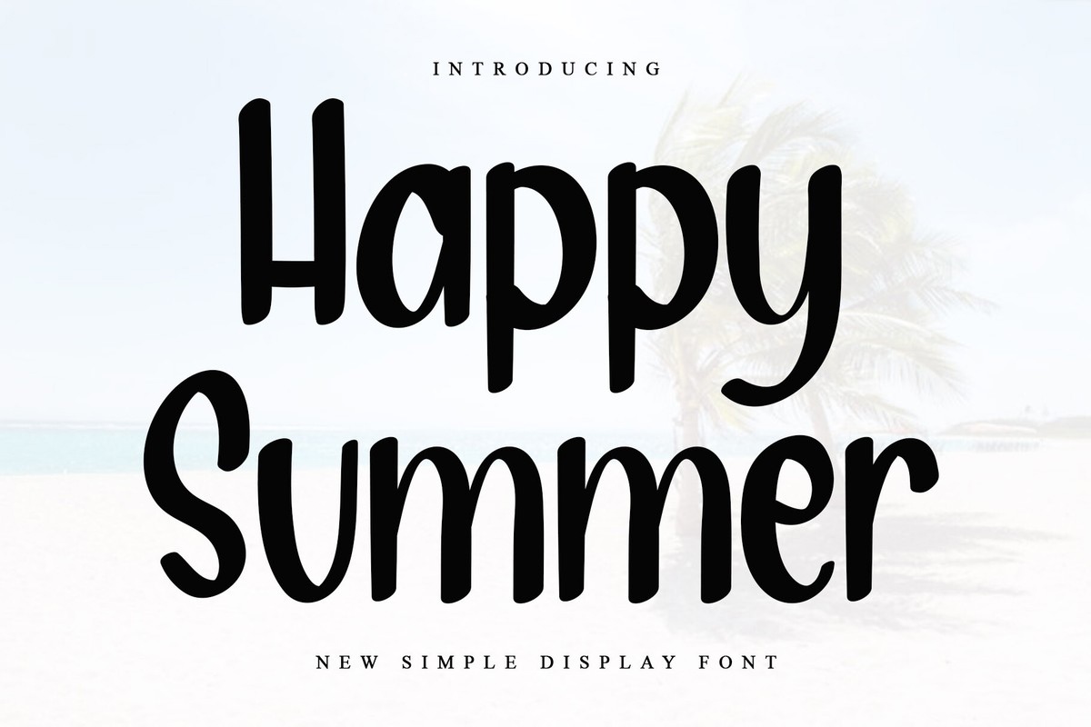 Schriftart Happy Summer