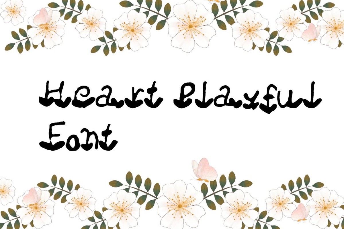 Schriftart Heart Playful